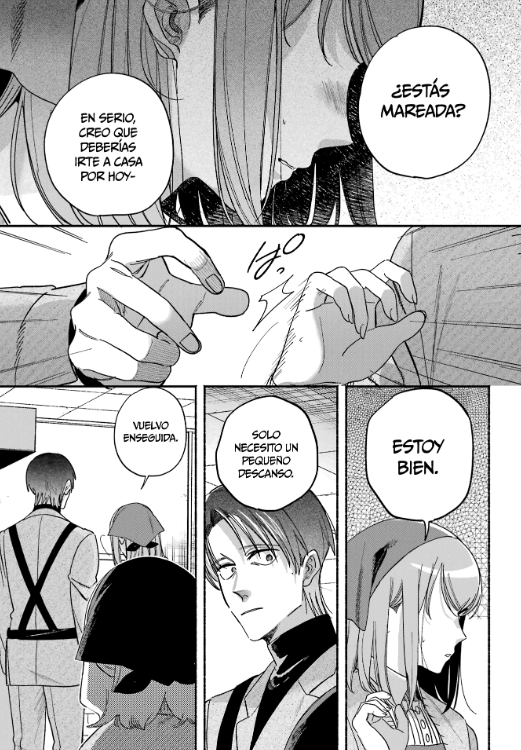 Aunque Noma intenta ayudarla, Yamada insiste en que está bien.